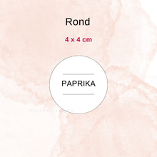 Charger l'image dans la visionneuse de la galerie, Étiquette pour les épices, denrées ou autres WATERPROOF - A personnaliser
