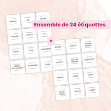 Charger l'image dans la visionneuse de la galerie, Ensemble d'étiquettes pour les épices WATERPROOF (Lot de 12 ou 24 étiquettes)