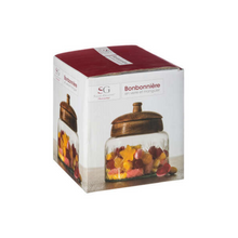 Charger l'image dans la visionneuse de la galerie, Bonbonnière en verre 0,7 L avec couvercle manguier