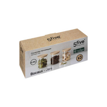 Charger l'image dans la visionneuse de la galerie, Lot de 3 bocaux (350mL) en verre avec couvercle en bois
