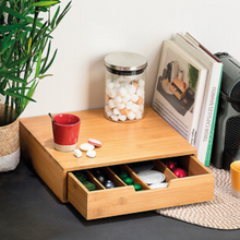 Charger l'image dans la visionneuse de la galerie, Tiroir range capsules et support à cafétière - Bambou