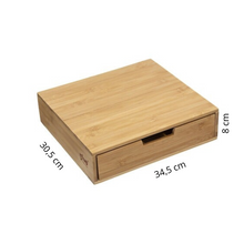 Charger l'image dans la visionneuse de la galerie, Tiroir range capsules et support à cafétière - Bambou