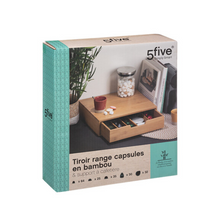 Charger l'image dans la visionneuse de la galerie, Tiroir range capsules et support à cafétière - Bambou