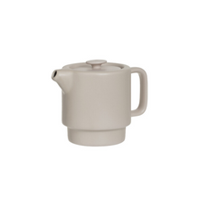 Charger l'image dans la visionneuse de la galerie, Théière solitaire en céramique avec son verre - Beige