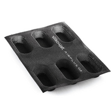 Charger l'image dans la visionneuse de la galerie, Toile AIRPLUS 03 - 12 petits pains/brioches - ovales - Moule en silicone Silikomart