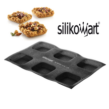Charger l'image dans la visionneuse de la galerie, Toile AIRPLUS 19 - 6 carrés pour tarte, gâteau, pain - Moule en silicone Silikomart