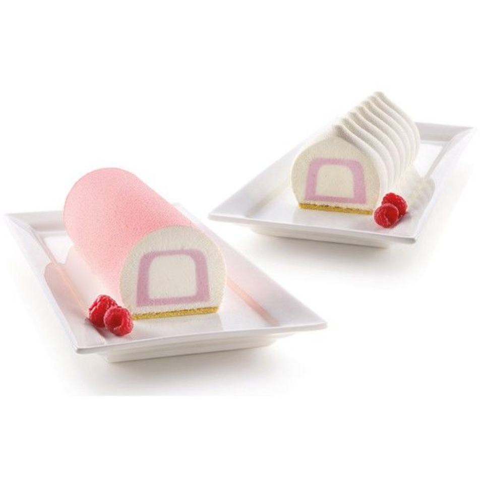 Lot De 2 Moules à Bûche De Noël En Silicone + 1 Moule à Bûchettes - Ondulé - Marque Silikolove