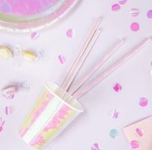 Charger l'image dans la visionneuse de la galerie, Pailles en papier holographiques x10