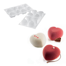 Charger l'image dans la visionneuse de la galerie, Moule Amorini 100 - Cuoricino - 8 Coeurs bombés