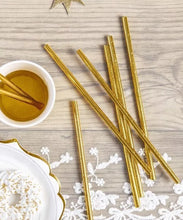 Charger l'image dans la visionneuse de la galerie, Pailles en papier Or/dorée x10