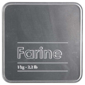 Boite "Farine" en noir - Inox