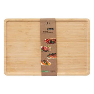 Assiette de présentation en bambou - 45 x 30 cm