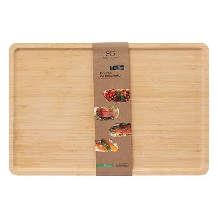Assiette de présentation en bambou - 45 x 30 cm