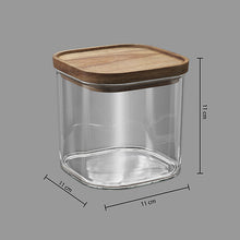 Charger l&#39;image dans la visionneuse de la galerie, Bocal en verre 0,6L couvercle acacia - Hermet
