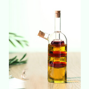 Bouteille en verre huile/vinaigre, bouchons en liège