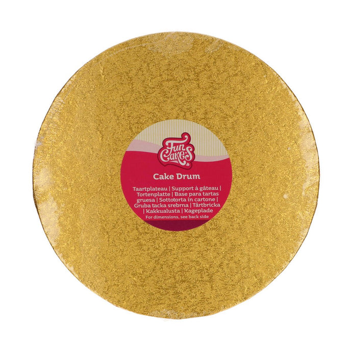 Plateau - 25 cm - Drum rond doré