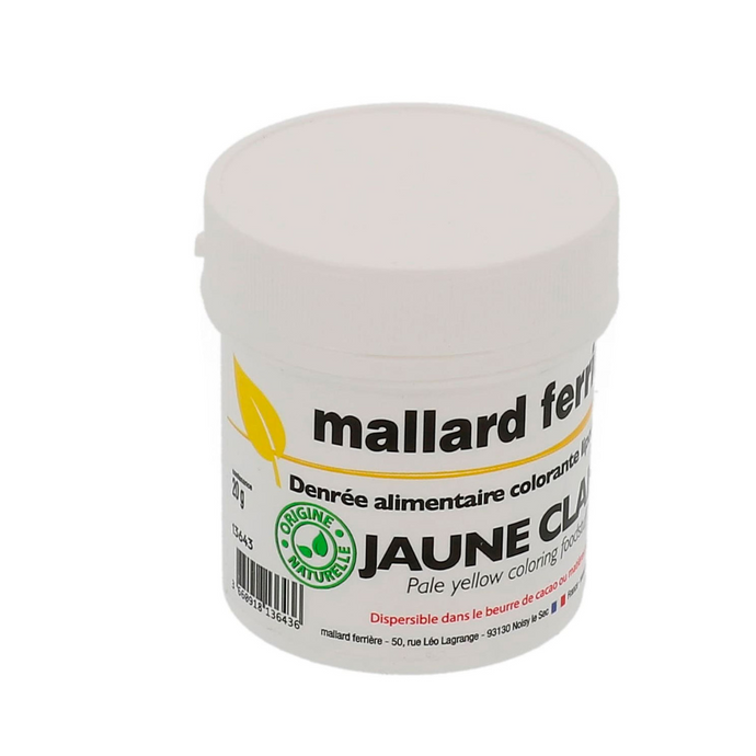 Colorant naturel en poudre - jaune clair - 20g