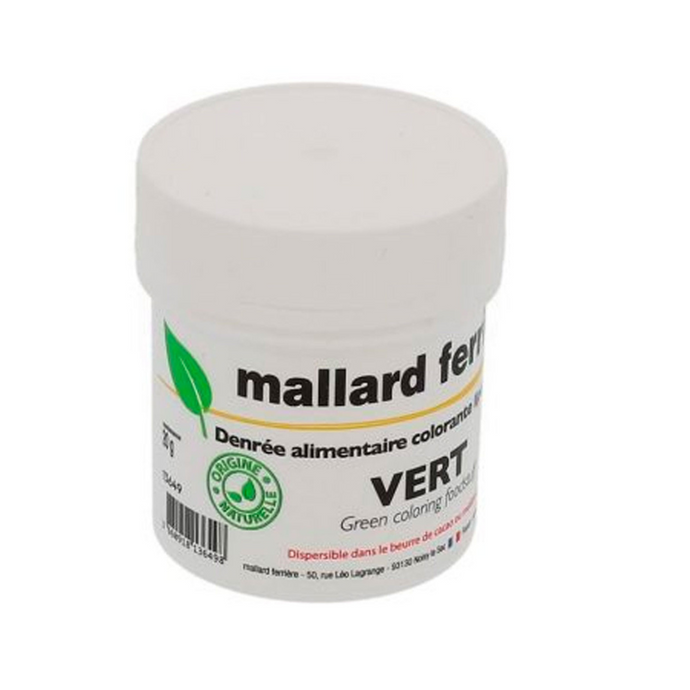 Colorant naturel en poudre liposoluble - vert - 20g