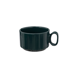Ensemble de 4 mugs 25 cL en grès avec rack en or