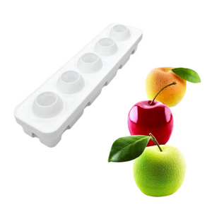 Moule Silicone 5 Fruits (Pomme, Cerise, Pêche) 115ml I  Silikomart Professional