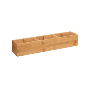 Organiseur tiroir avec séparateurs, 8 x 38cm - Bambou