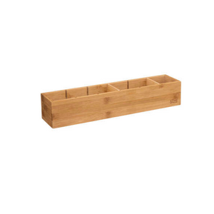 Organiseur tiroir avec séparateurs, 8 x 38cm - Bambou