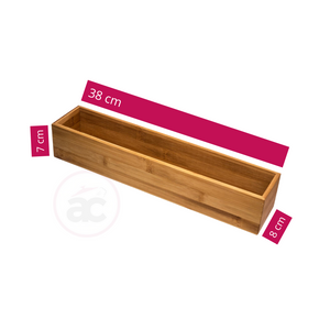 Organiseur tiroir 8 x 38cm - Bambou