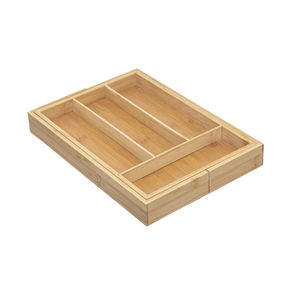 Range couverts extensible, 6 compartiments  - Bambou
