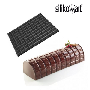 Tapis Tablette au chocolat Décor Bûche en silicone - Silikomart