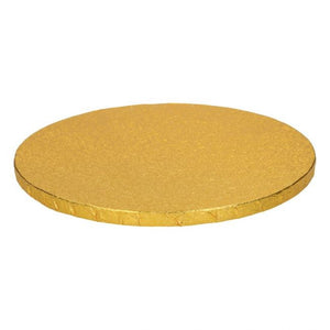 Plateau - 25cm - Drum rond doré/gold - Funcakes