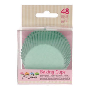 Caissettes à cupcakes vert menthe x48 - Funcakes