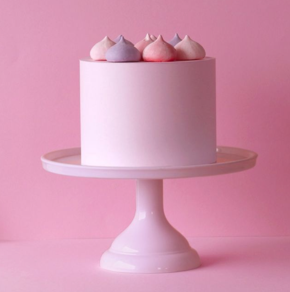 Présentoir à gâteau rose