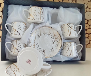 Service à café - Marbre dorée