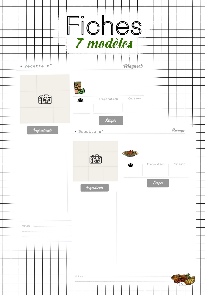 Fiches RECETTE - PDF - Imprimable