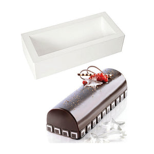 Kit Moule à Bûche Torsade Plastique 25 x 8 cm x H 6,7 cm Silikomart  Professional :achat, vente - Cuisine Addict